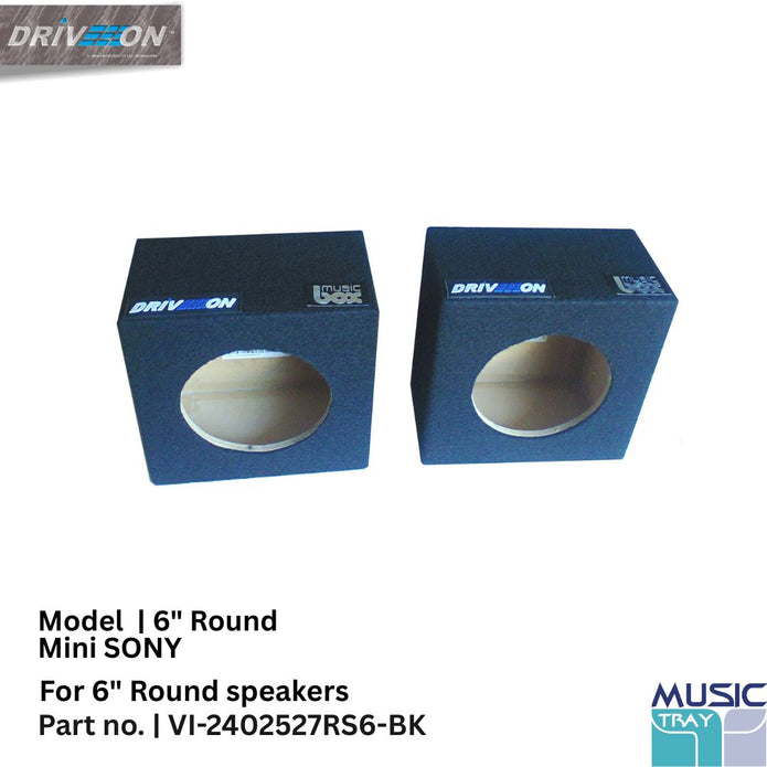 Music Box 6" round speaker box mounting for 6" SONY speaker