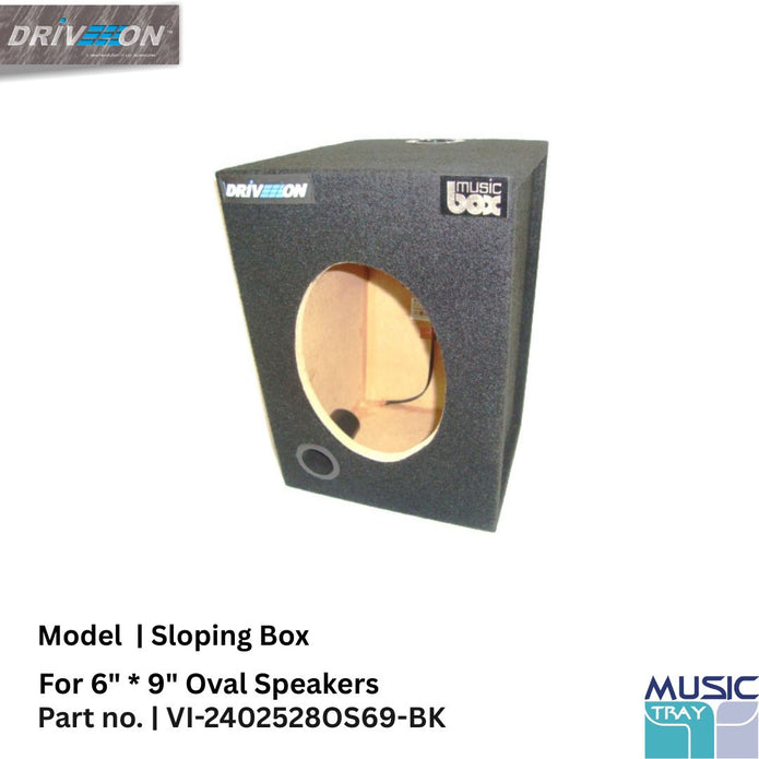 Sloping Music box for 6" x 9" oval speakers