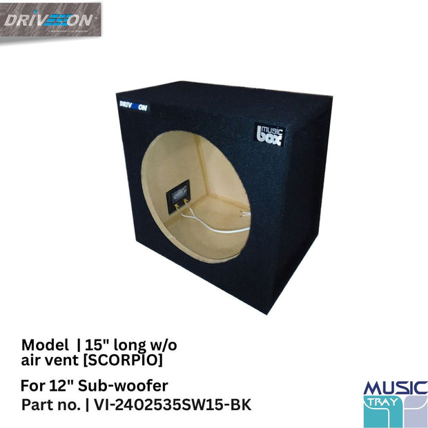 Music Box 12"inch woofer box with 15" inch length universal type
