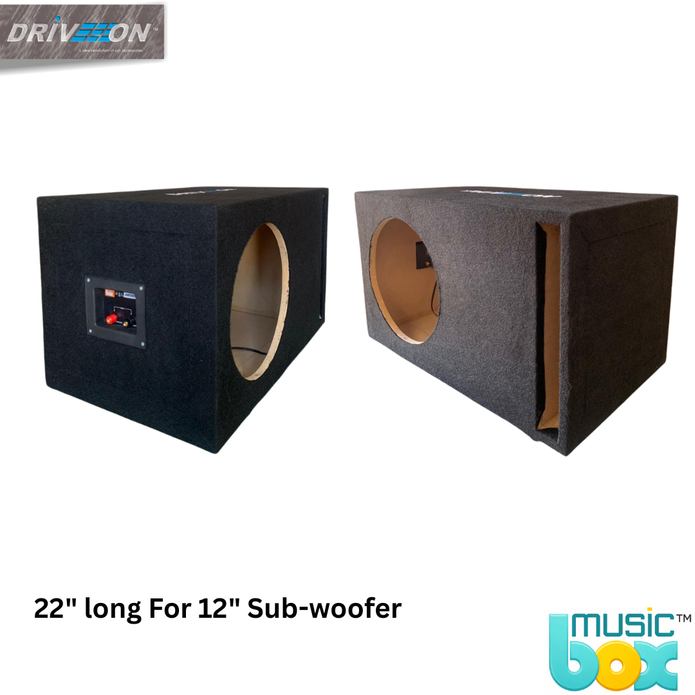 Music box for 12" Sub-woofer with 22" length