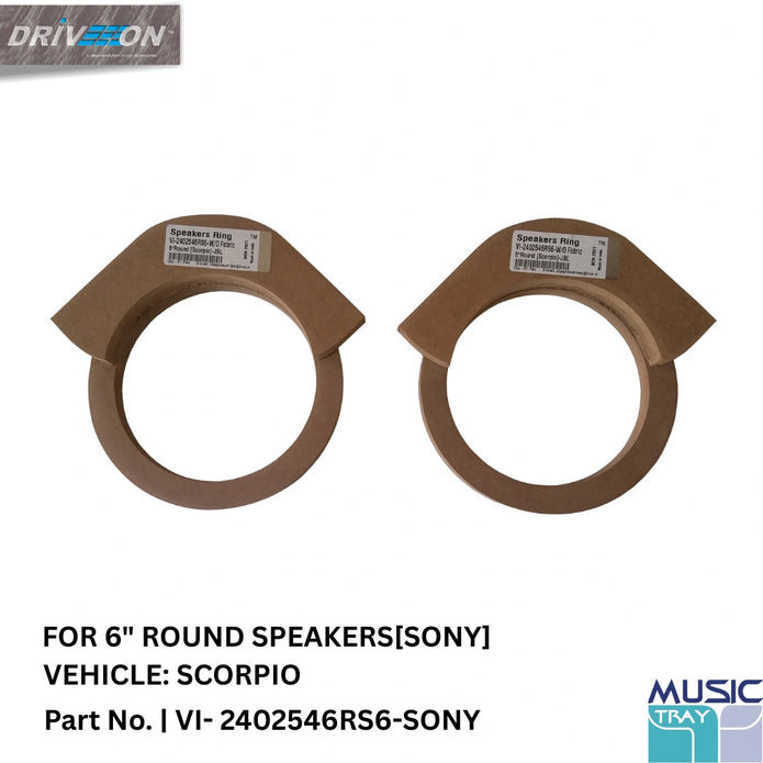 6" round speaker ring mounting for SONY speakers compatible for Scorpio