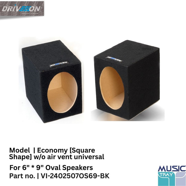 Music Box 6 x 9 oval speaker box (economy square shape ) universal type