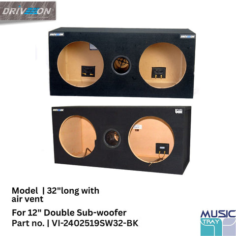 Music Box 12" inch double woofer box with 32" inch length universal type
